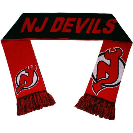 NHL Forever Collectibles Reversible Split Logo Scarf, New Jersey Devils