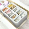 thumbnail image 1 of iDesign Gray Eco BPA-Free Recycled Plastic 10-Compartment Organizer Insert - 7.6" x 11.1" x 2.5", 1 of 5