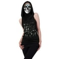 thumbnail image 3 of Sylvamorning T-Shirt Femme Imprimé Squelette Sans Manches à Capuche avec Masque, 3 of 9