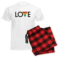 thumbnail image 6 of CafePress - LOVE Gay Pride Men's Light Pajamas - Men's Light Loose Fit Cotton Pajama Set, 6 of 7