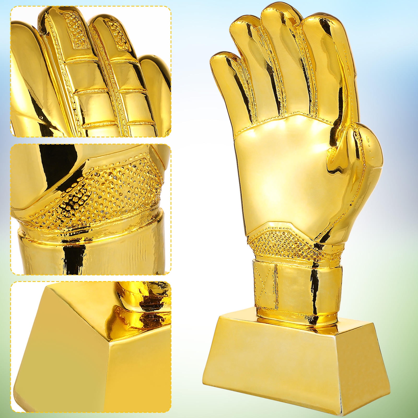 WRISTBIQUE Goalkeeper Trophy Award Golden ABS 1Pack 8.3x4.7in