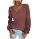 thumbnail image 1 of Tops Para Mujer Elegante Blusa Casual Camisas de Manga Larga Otoño Con Cuello en V Primavera Navidad Impreso Tees Camisa Odeerbi ODB170720, 1 of 5