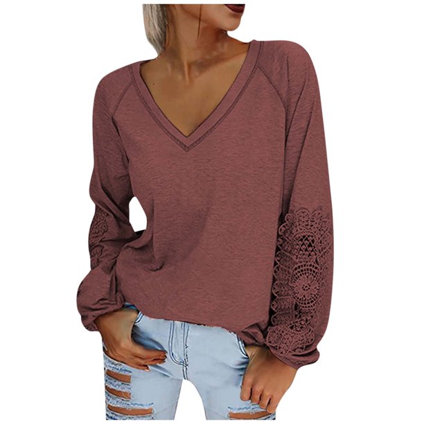 Tops Para Mujer Elegante Blusa Casual Camisas de Manga Larga Otoño Con Cuello en V Primavera Navidad Impreso Tees Camisa Odeerbi ODB170720
