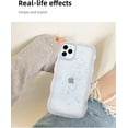 thumbnail image 5 of for iPhone 15 Pro - Curly Wave Edge Design, Transparent Bling Glitter Star Shiny Case, Cute Pink Clear Full Protection Soft TPU Shockproof Phone Cover for Women and Girls (Clear), 5 of 12