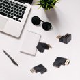 thumbnail image 3 of Mini 90-Degree Right-Angle UP Adapter 270-Degree Lightweight and Portable Male To Female DP Left Right Angled Connector Converter Laptop Projector Type 4, 3 of 7