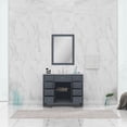 thumbnail image 4 of Alya Bath Norwalk 42" Solid Wood Vanity with Carrera Marble Top in Gray, 4 of 6