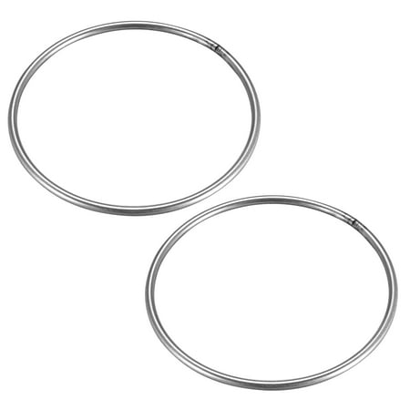 Welded O Ring, 80 x 3mm Strapping Round Rings Stainless Steel 2pcs ...