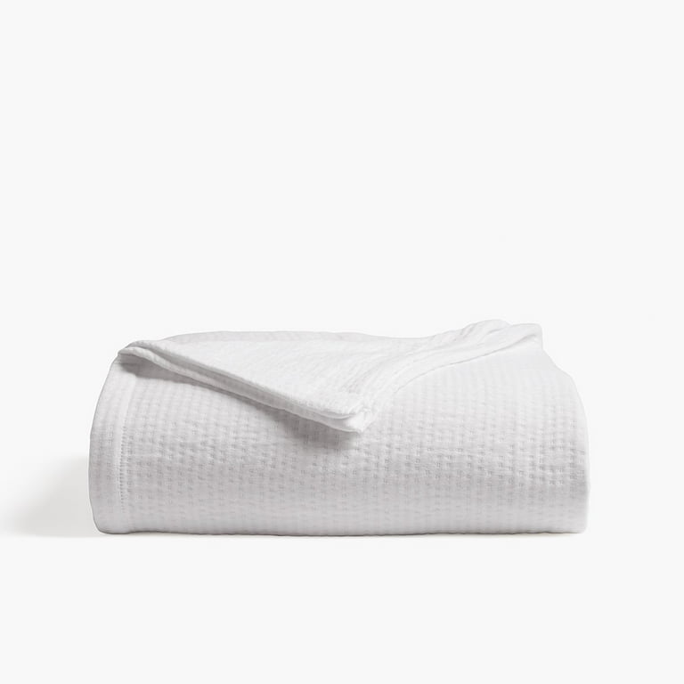 Under the Canopy GOTS Certified Organic Cotton Matelasse Blanket Twin Twin XL White