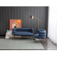 thumbnail image 2 of Luccalily Accent Single Sofa Chair,Upholstered Leisure Accent Living Room Chair, Comfy Armchair with Rose Golden Metal Legs,Mid-Century Modern Velvet Single Sofa Chair, 2 of 11