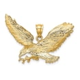 thumbnail image 3 of Auriga Fine Jewelry 14K Yellow Gold Eagle w/Beak Touching Claws Charm for Women, 3 of 6