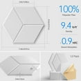 thumbnail image 5 of LAIQIEN 12PCS Acoustics Foam Wall Tiles Soundproof Foam Panel Hexagonal Wall Panels Perfect for Quiet Study Spaces and Library, 5 of 12