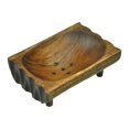 thumbnail image 1 of Jabonera de madera con orificios de drenaje, jabonera decorativa antideslizante, jabonera de madera para baño, ducha, bañera, 1 of 9