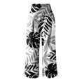thumbnail image 4 of Womens Pants with Pockets Long High Waist Summer Print Wide Leg Leisurely Elastic White Womens Trousers XXL, 4 of 5