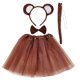 thumbnail image 1 of 4 Piezas Disfraz de Animal Conjunto de Disfraz de Cola Pajarita Diadema Conjunto de Falda tutú para Adultos Niños Vestir Escenario de Halloween Actuación Carnaval Fiesta de Cosplay, 1 of 5