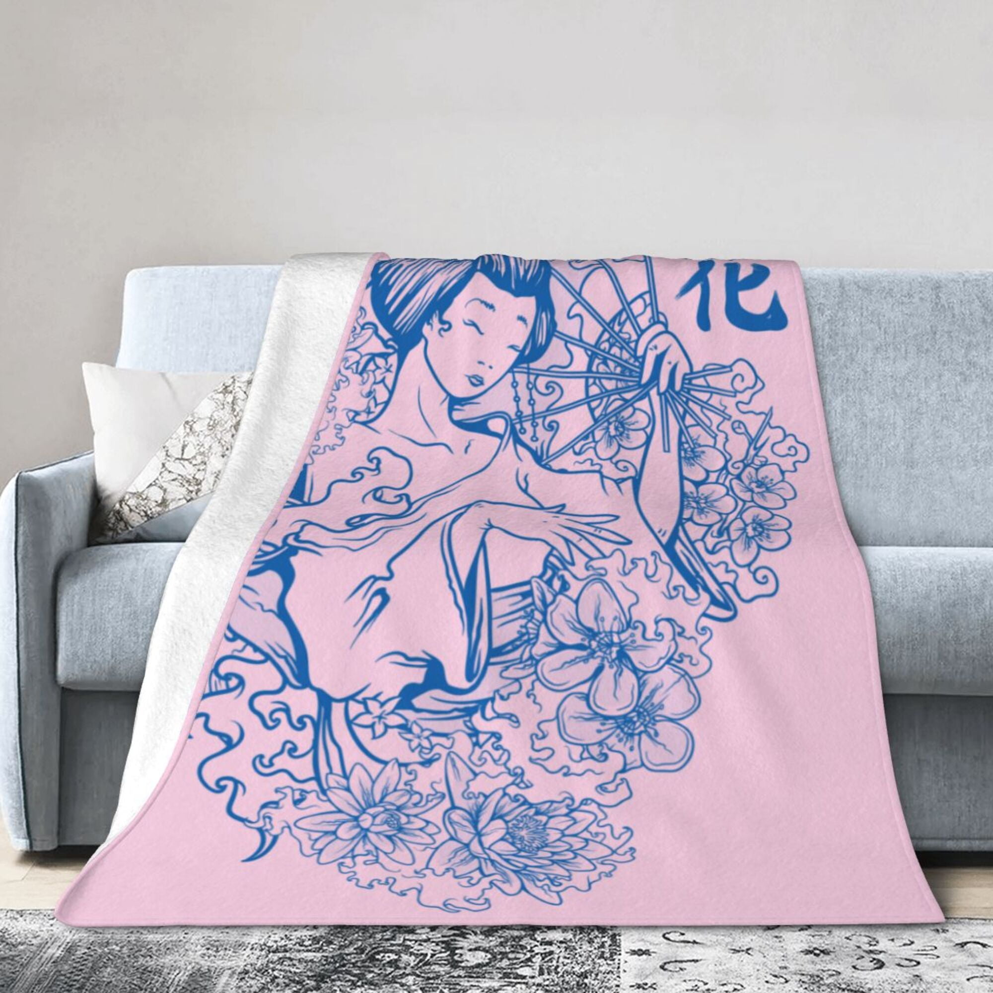 DouZhe UltraSoft Micro Fleece Lightweight Flannel Bed Blanket, Japan