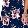 thumbnail image 3 of Vestido suelto de manga corta para mujer (vestido informal largo con bolsillos), 3 of 5