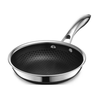 LIGTSPCE Hybrid 10 inch Frying Pans Nonstick,PFOA&PTFE Free Cookware,non  stick Stainless Steel Skillets,Dishwasher and Oven Safe, Works on