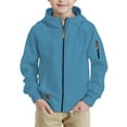 thumbnail image 4 of Mercatoo Boys Zip Up Hoodie Ribbed Cuffs Casual Athletic Outdoor Hooded Sweatshirt Youth Long Sleeve Soft Jacket with Pockets, 4 of 5