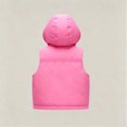 thumbnail image 6 of Toddler Kids Hooded Puffer Vest, Boys Girls Fleece Lined Sleeveless Jacket, Warm Zip Up Padded Waistcoat with Pockets for Fall Winter Outerwear(Pink,5-6 Years), 6 of 9