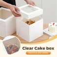 thumbnail image 4 of Clearance Food Storage under $5,Cake With 8/10/12 Inch Window New Disposable Cake Containers With Cake Lids Cakes Cookies White Box For Birthday Wedding, 4 of 9
