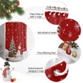 thumbnail image 2 of Small Stall Shower Curtain 48x72 Inch Narrow Half Size Red Snowman Christmas Bath Curtains Bathroom Decor, Xmas Tree Winter Snowflaks Gifts Waterproof Fabric Shower Curtain Set with Hooks 48 Inch, 2 of 8