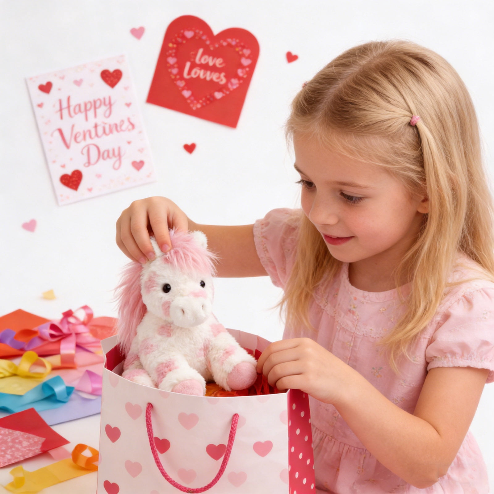 Adorable Pink Horse Stuffed Animal Plush, 20" Large Soft Toy, Valentine's Day Gift for Women Men, Birthday Mother's Day Present, New Year Easter Home Decor