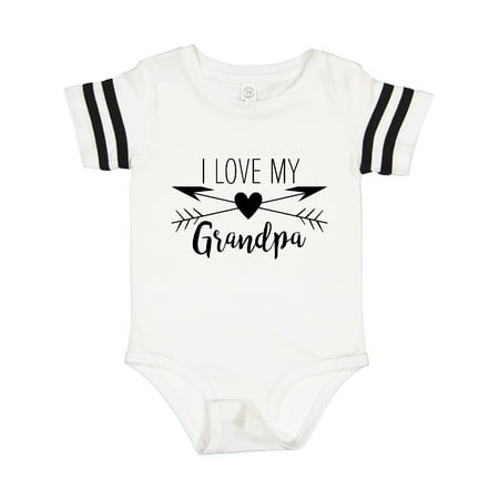 

Inktastic I Love My Grandpa Heart and Arrows Gift Baby Boy or Baby Girl Bodysuit
