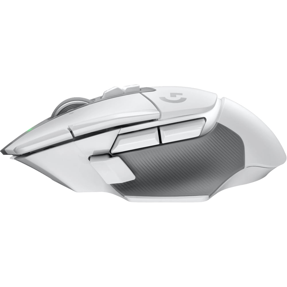 Logitech 910-006187 G502 X Lightspeed Wireless Gaming Mouse White Bundle with Deco Essentials Keyboard and Mouse Gel Memory Foam Wrist Pads, Universal Design, Added Comfort