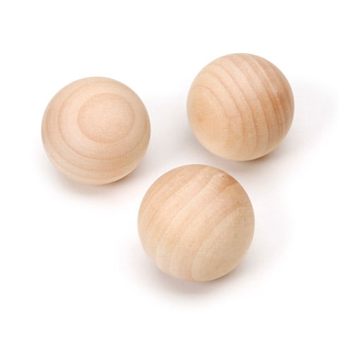 1.5 Set of 12 Blank Unfinished Wooden Balls