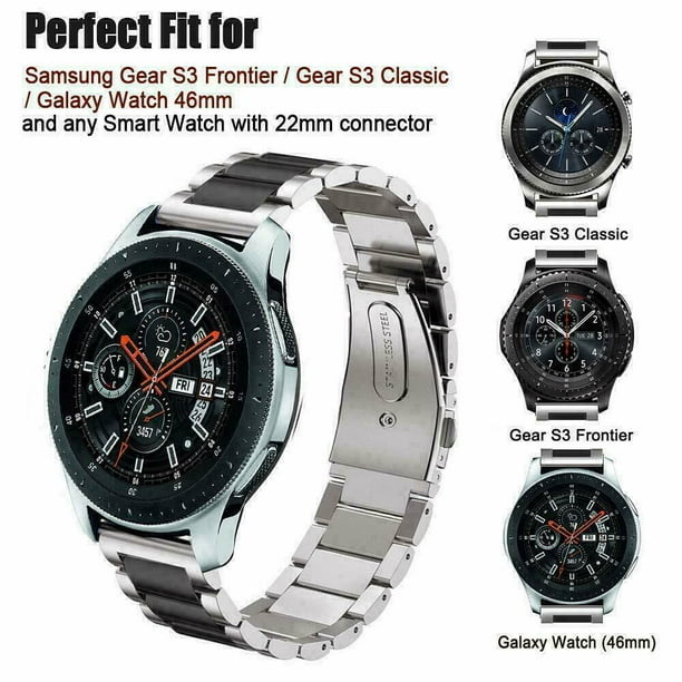 Hen paperback Regeringsverordening For Samsung Galaxy Watch 46 42mm Stainless Steel Band Watch Strap+Adjust  Tool - Walmart.com