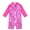 Pink fish scales, variant on weVSwe Toddler Swimwear for Girls, 0-3 Years, UPF 50+ Sun Protection, Zipper Closure, Tropical Plant Print, Perfect for Swimming & Beach Activities