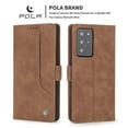 thumbnail image 2 of Samsung Galaxy Note 20 Ultra Case, Dteck Leather Flip Folio Wallet Card Holder Case Cover For Samsung Galaxy Note20 Ultra 6.9 inch, Brown, 2 of 11