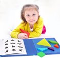 thumbnail image 4 of Tangram Toys, Jigsaw Puzzle Toy Bookclip Design Strongly Magnetic Bright Color  For Kindergarten, 4 of 8