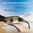 thumbnail image 2 of Gafas de sol cuadradas con parte superior plana y protección de una pieza sin marco, 2 of 3