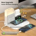 thumbnail image 2 of Alarm Clock with Wireless Charger for Bedrooms, 6 in 1 Wireless Charging Station, Magnetic Charger with Night Light Bedside Clock for iPhone 16 15 14 13 12 Pro Max, Apple Watch, 2 of 7