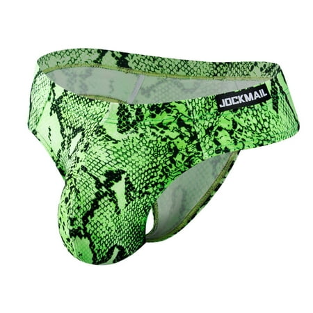 DPTALR Men Casual Leopard Prints Silky Temptation Single Thong Bikini ...