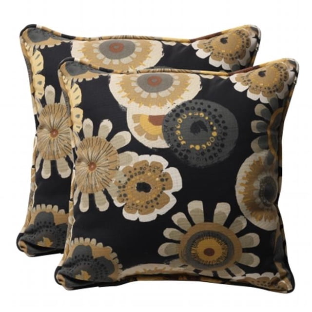 Crosby Noir 18,5 Pouces Coussin (Ensemble de 2)