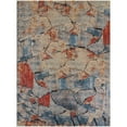 thumbnail image 5 of Unique Loom Outdoor Modern Collection Area Rug - Zephyr (9' x 12' Rectangle Multi/Brown), 5 of 9