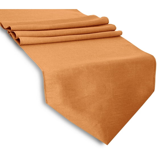 Aiking Home (Pack of 12)13"x 90" -Solid & Unlined Classic Faux Silk Table Top Runner , Orange--Perfect for Party Decor, Baby Shower ,Wedding, Thanksgiving, Christmas or any Special Event