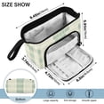 thumbnail image 3 of Nylon Fish Mouth Pencil Case with Large Capacity Zipper Pencil Pouch Light Green Plaid Pencil Bag Organizers, 3 of 7