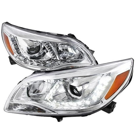 Projector Headlights for 2013-2015 Chevy Malibu - Chrome