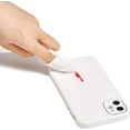 thumbnail image 6 of Case for iPhone 11 6.1 inch, Slim Soft Liquid Silicone Phone Case with Tempered Glass Back Fashion Hand Strap Shockproof TPU Bumper Cover - White, 6 of 7