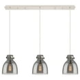 thumbnail image 2 of Innovations Lighting  Newton Bell - 3 Light 8" Cord Hung Linear Pendant Polished Nickel/Light Smoke, 2 of 5