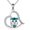 silver-lotus leaf, variant on Frog Necklace for Women Sterling Silver Cute Frog Hold Blue/Green Heart Cubic Zirconia Pendant Necklace Jewelry for Mom Daughter