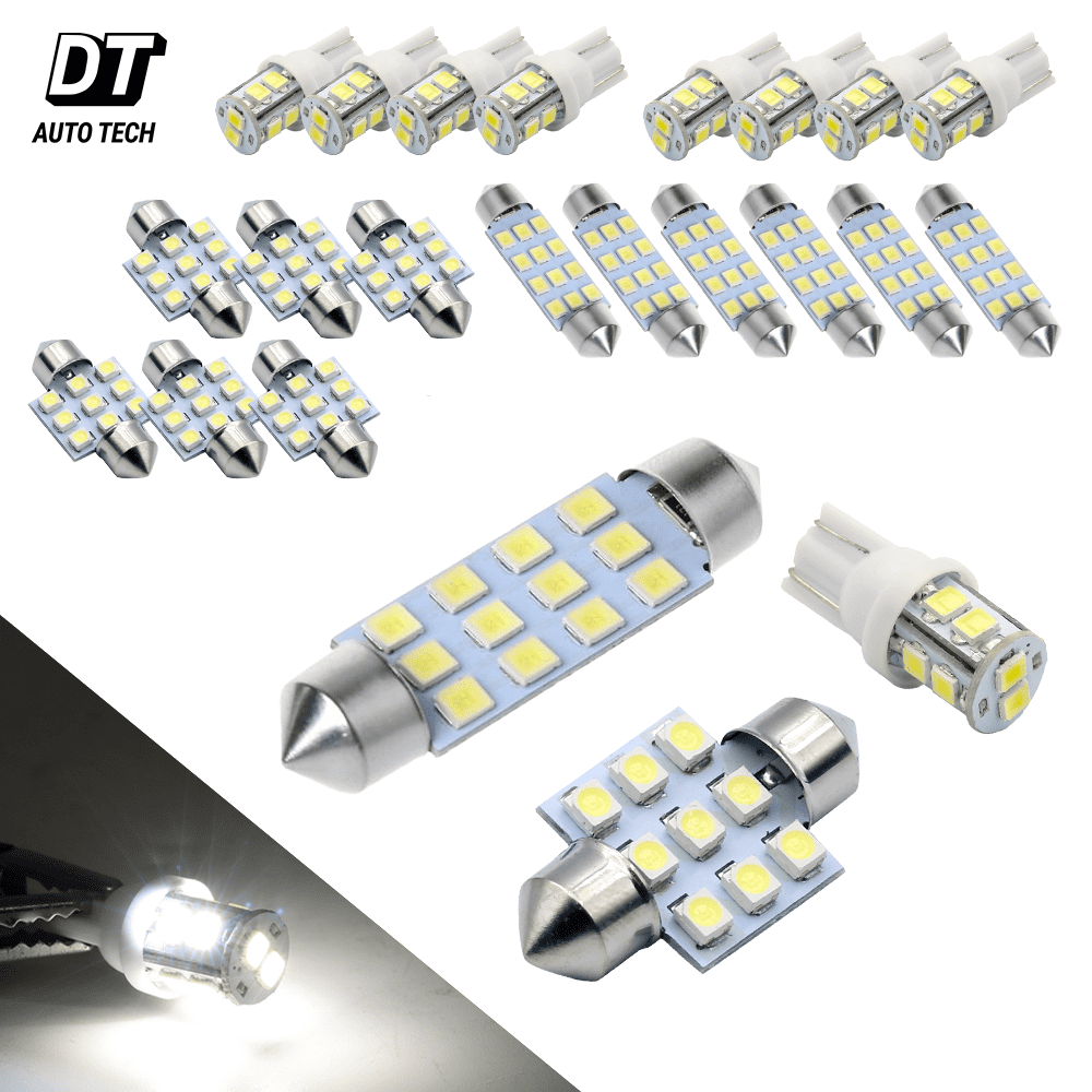 Xenon white 13PCS  LED Lights Interior Package T10 31mm Map Dome Fit Subaru 