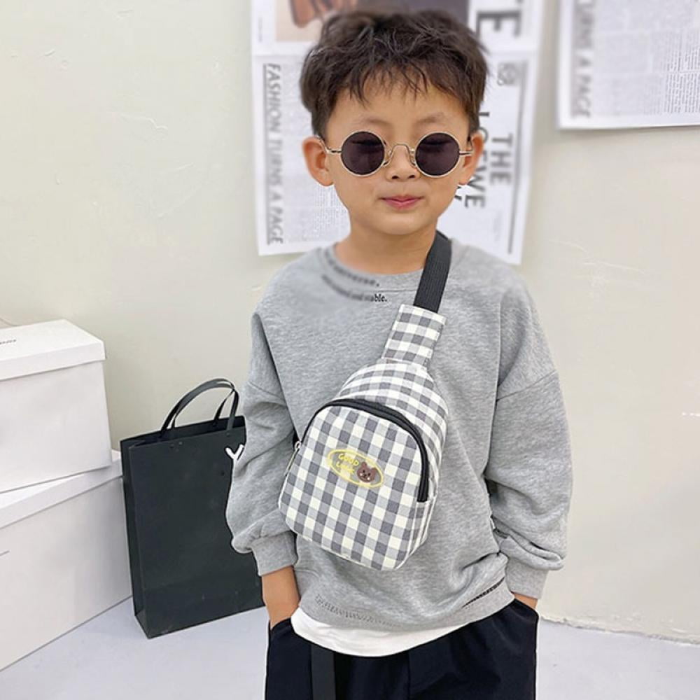 Fanny Pack for Men, Women, Kids, Waist Bag Adjustable Belt, Plaid