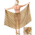 thumbnail image 2 of HAPPY BAY Women's Beachwear Summer Bikini Wraps Beach Wrap Coverups Sarong Skirt Swimsuit Swimwear Swim Cover up for Women One Size Buttercup, Stripes, 2 of 5