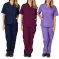 thumbnail image 4 of Uniforme médico de enfermería para mujer y hombre, ropa de trabajo, camiseta y pantalón largo, 4 of 5