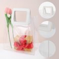 thumbnail image 2 of Unique Bargains 1 Pc Clear Gift Bag Durable Square Reusable Gift Bag White, Transparent 9.84"x5.51"x11.02"(L*W*H), 2 of 5