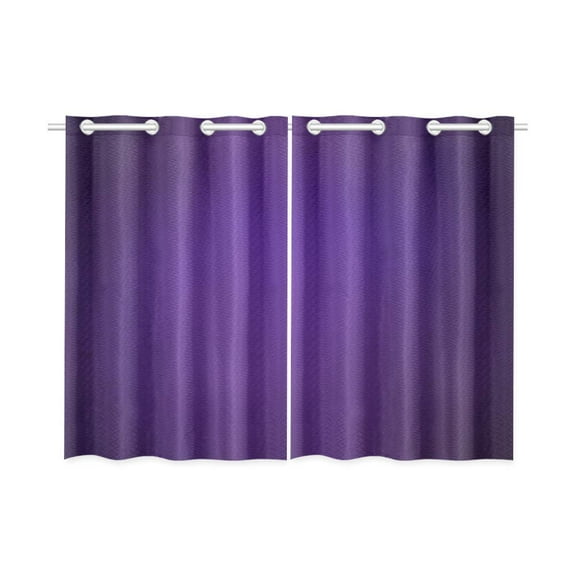 Mkhert Purple Blackout Window Curtain Kitchen Curtain 26X39 Inch, 2 Panels